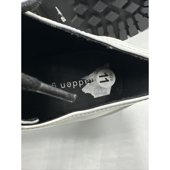 NEW MADDEN GIRL White Stripe 2" Platform Philipa Block Heel Oxford Heels 11 - Picture 11 of 11